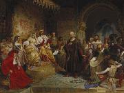 Emanuel Leutze Columbus before the Queen oil painting reproduction